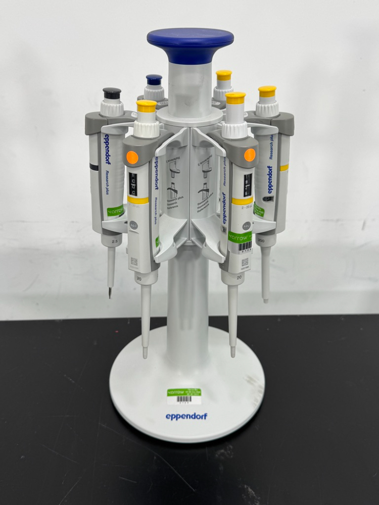 Image of Eppendorf Research Plus Single Channel Pipettes and Stand